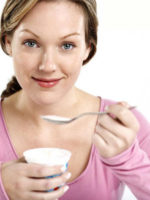 woman yogurt